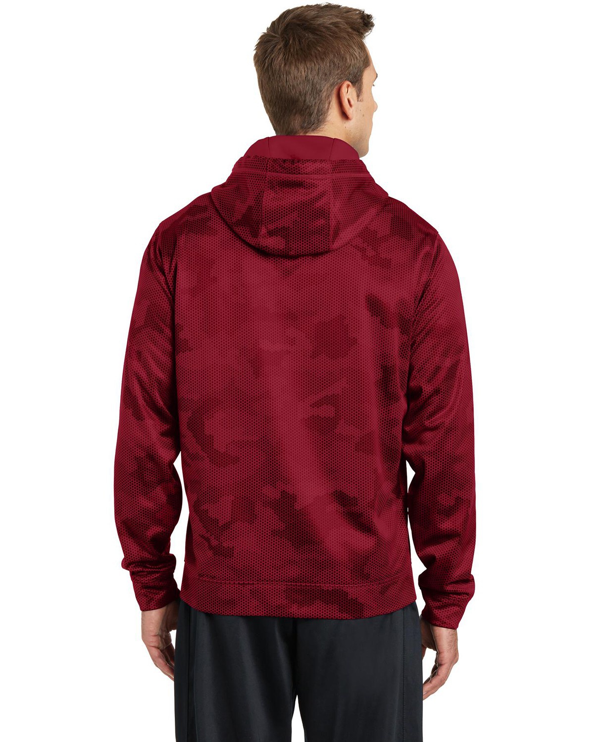 'Sport Tek ST240 Men's Sport-Wick Camohex Fleece Hooded Pullover'