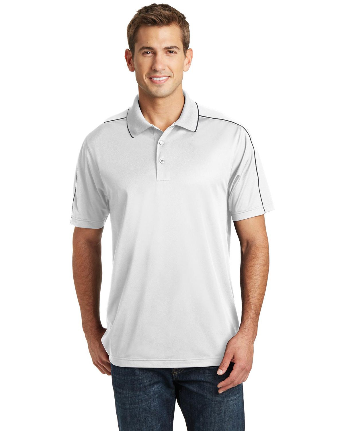 'Sport Tek ST653 Micropique Sport-Wick Piped Polo'
