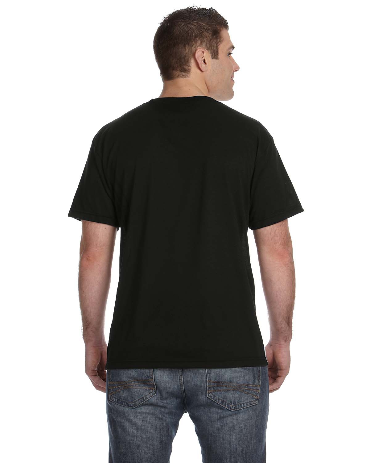 'Sublivie S1902 Men's Blackout Sublimation Polyester T-Shirt'