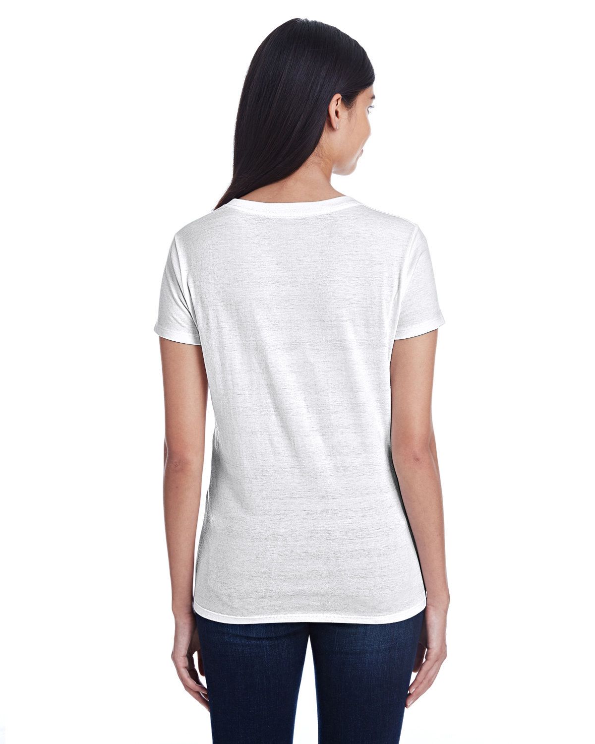 'Threadfast Apparel 252RV Ladies Invisible Stripe V-Neck T-Shirt'
