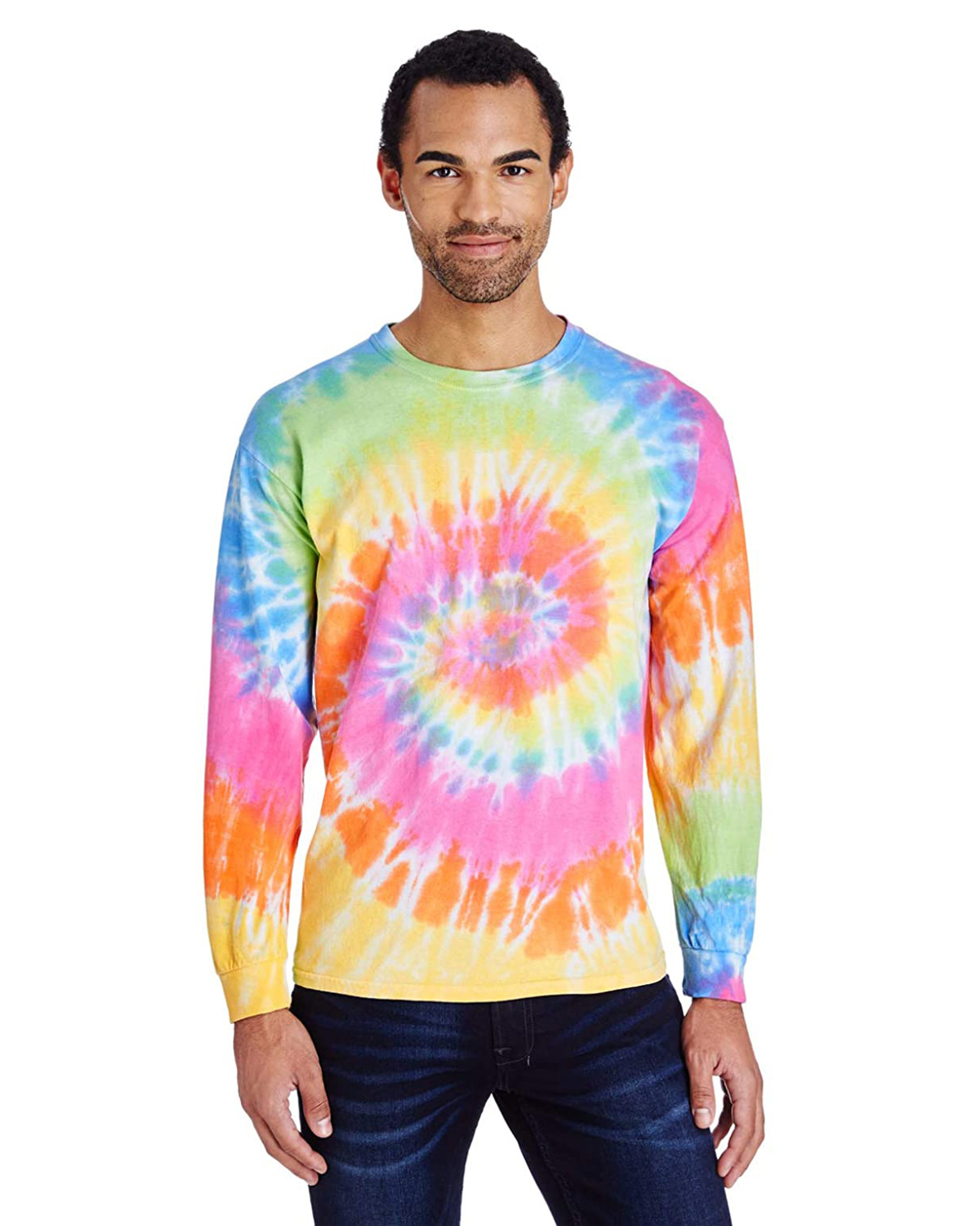 'Tie Dye CD2000 Colortone Multi Color Tie Dye Adult Long Sleeve'