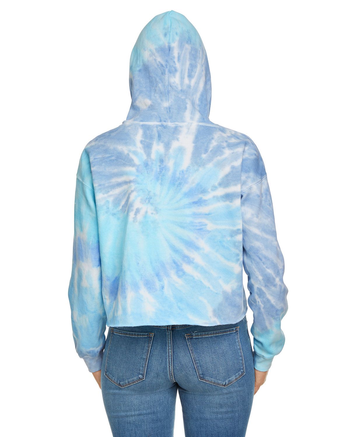 'Tie Dye CD8333 Ladies Cropped Hooded Sweatshirt'