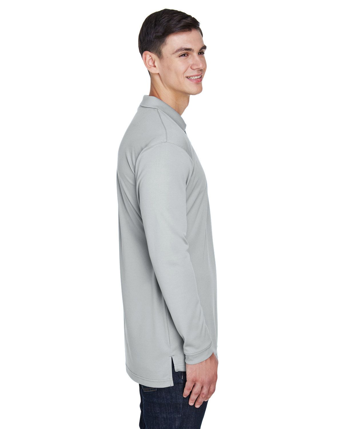 'UltraClub 8405LS Adult Cool & Dry Sport Long-Sleeve Polo'