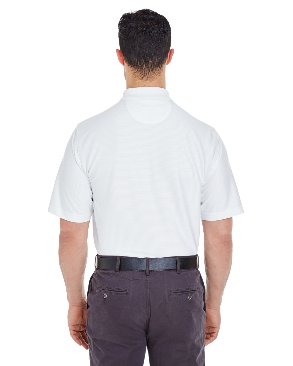 'UltraClub 8413 Men's Cool & Dry Elite Tonal Stripe Performance Polo Shirt'