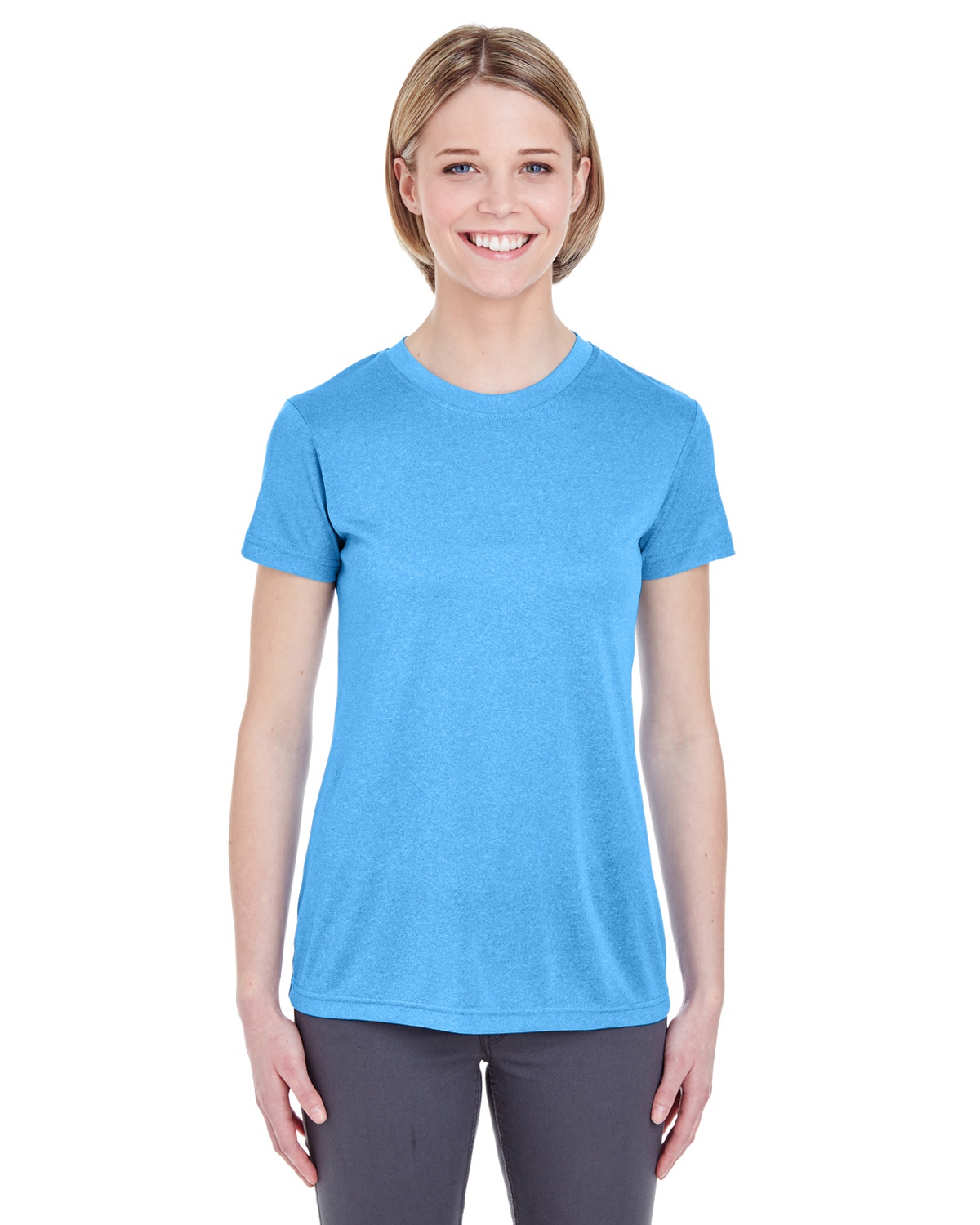 'UltraClub 8619L Ladies Cool & Dry Heathered Performance T-Shirt'