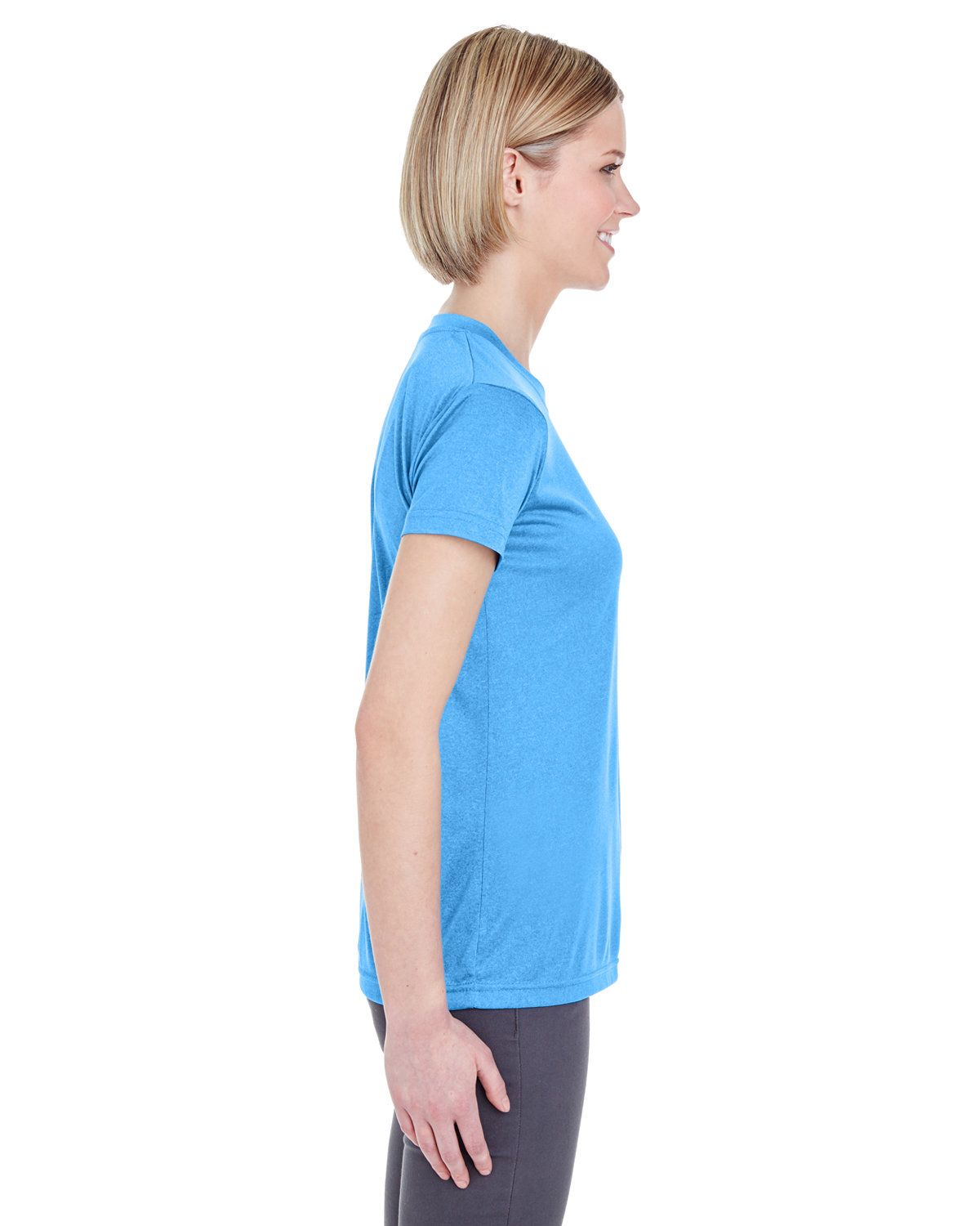 'UltraClub 8619L Ladies Cool & Dry Heathered Performance T-Shirt'