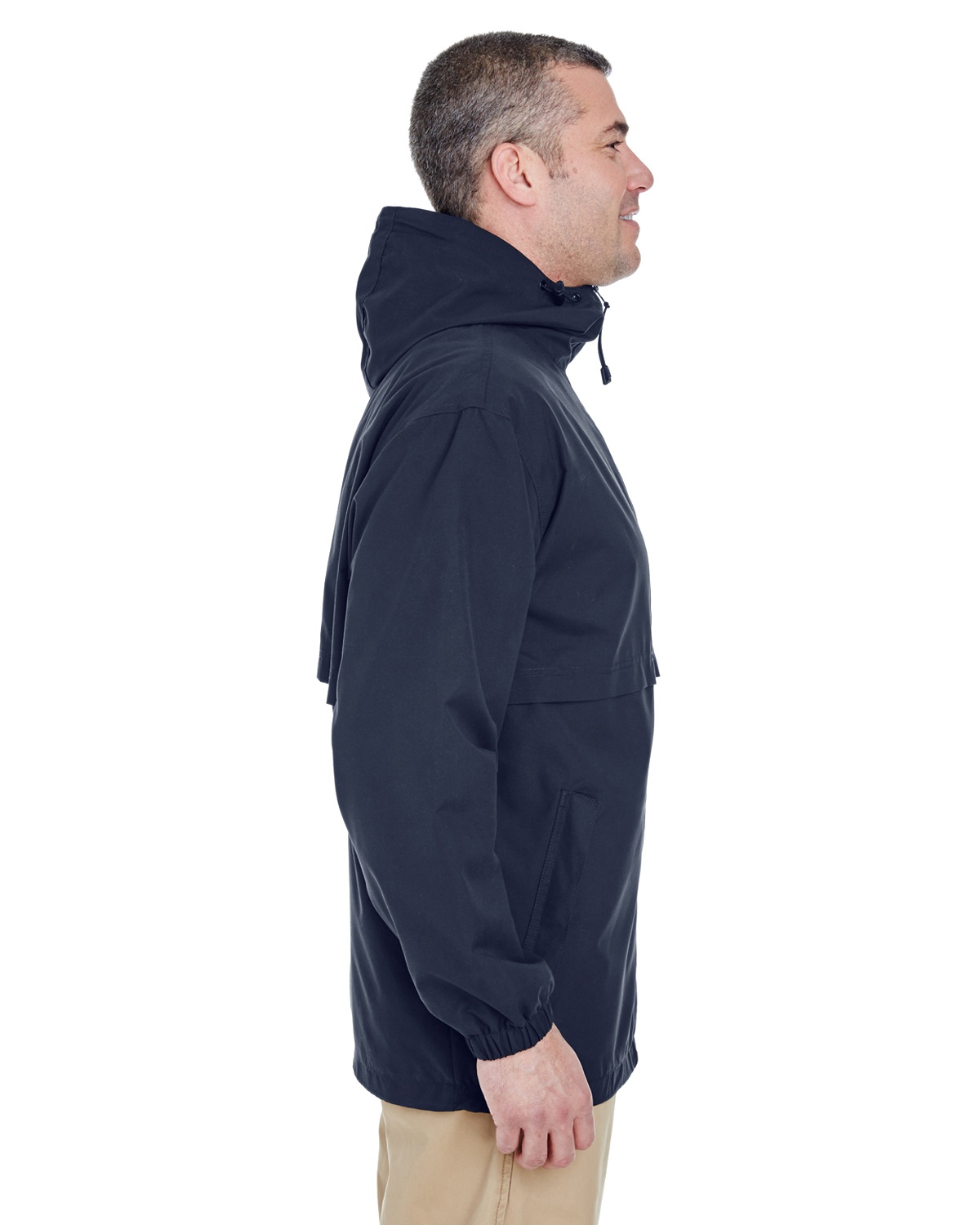 NEW UltraClub Adult Ultra-Soft Microfiber Fleece-Lined Jacket. Navy Blue  Size XL