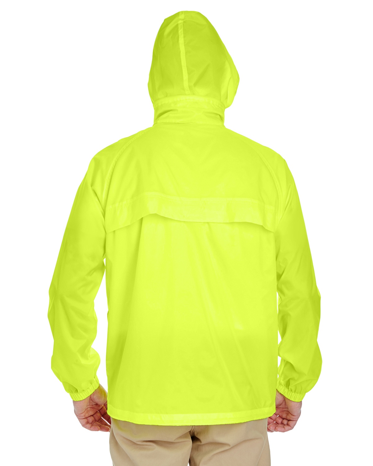 'UltraClub 8929 Adult Full-Zip Hooded Pack-Away Jacket'
