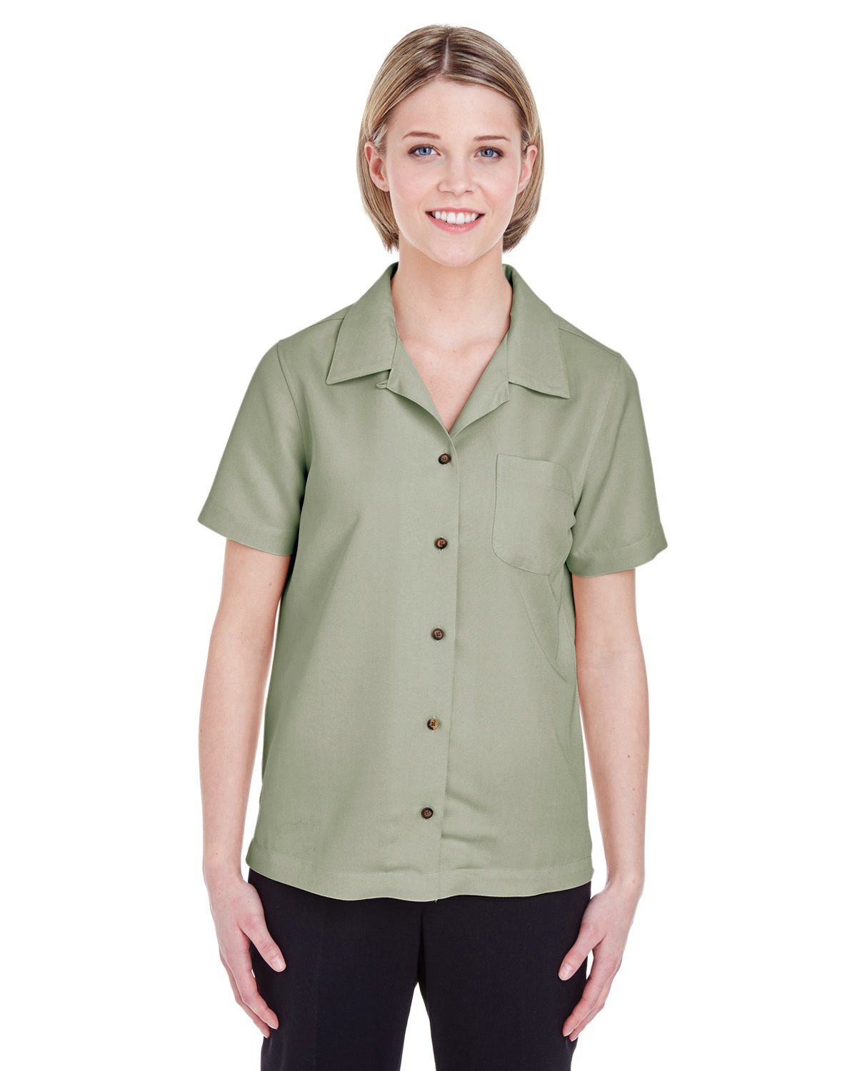 'UltraClub 8981 Ladies' Cabana Breeze Camp Shirt'