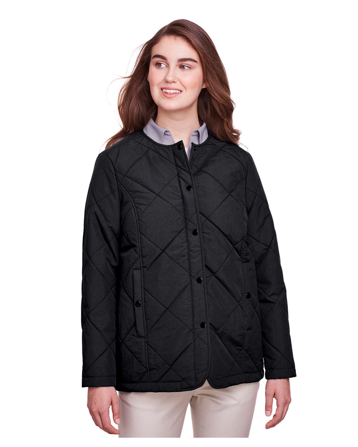 'UltraClub UC708W Ladies' Dawson Quilted Hacking Jacket'