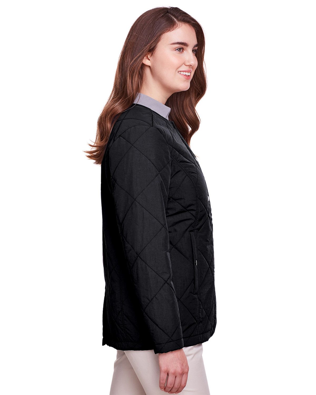 'UltraClub UC708W Ladies' Dawson Quilted Hacking Jacket'