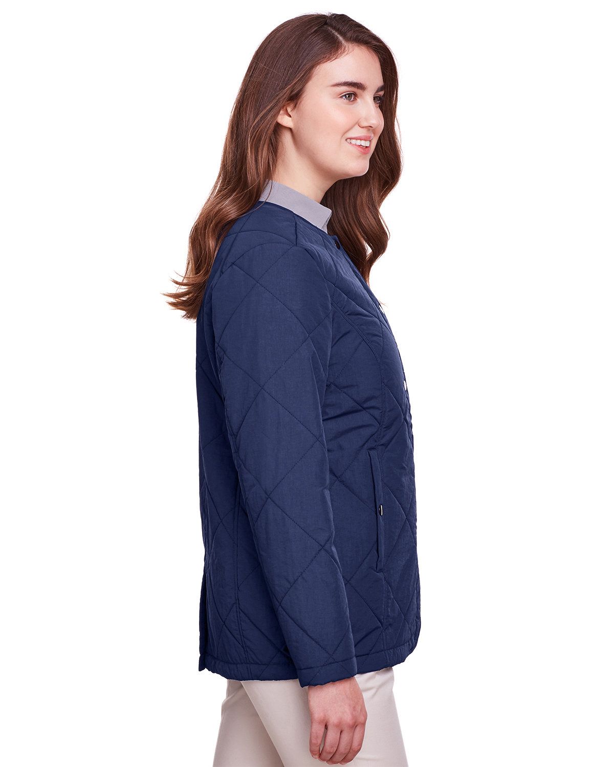 'UltraClub UC708W Ladies' Dawson Quilted Hacking Jacket'