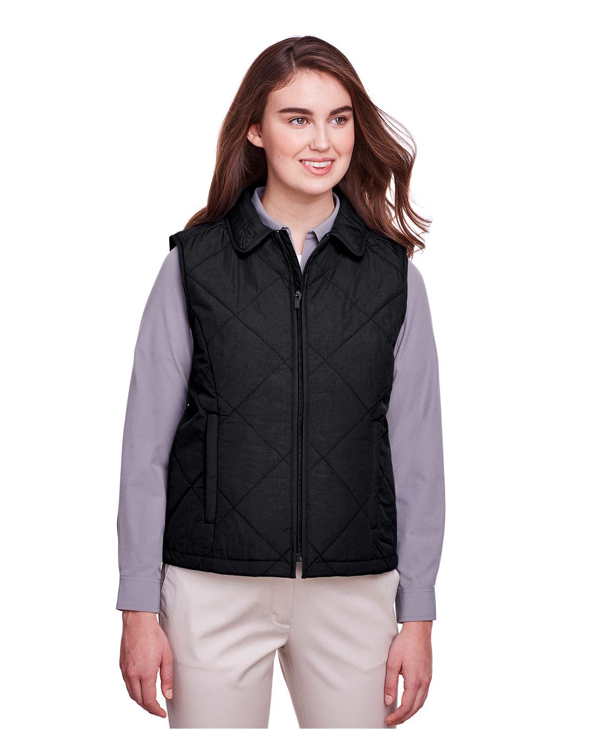 'UltraClub UC709W Ladies' Dawson Quilted Hacking Vest'