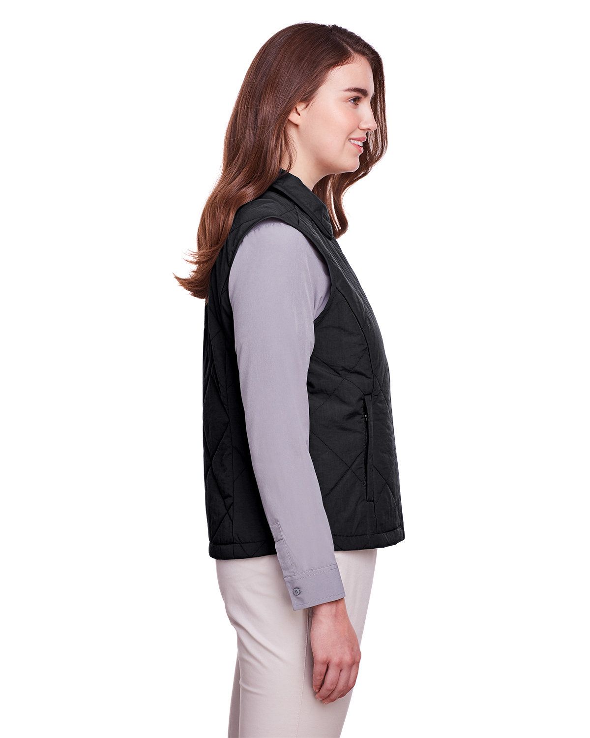 'UltraClub UC709W Ladies' Dawson Quilted Hacking Vest'