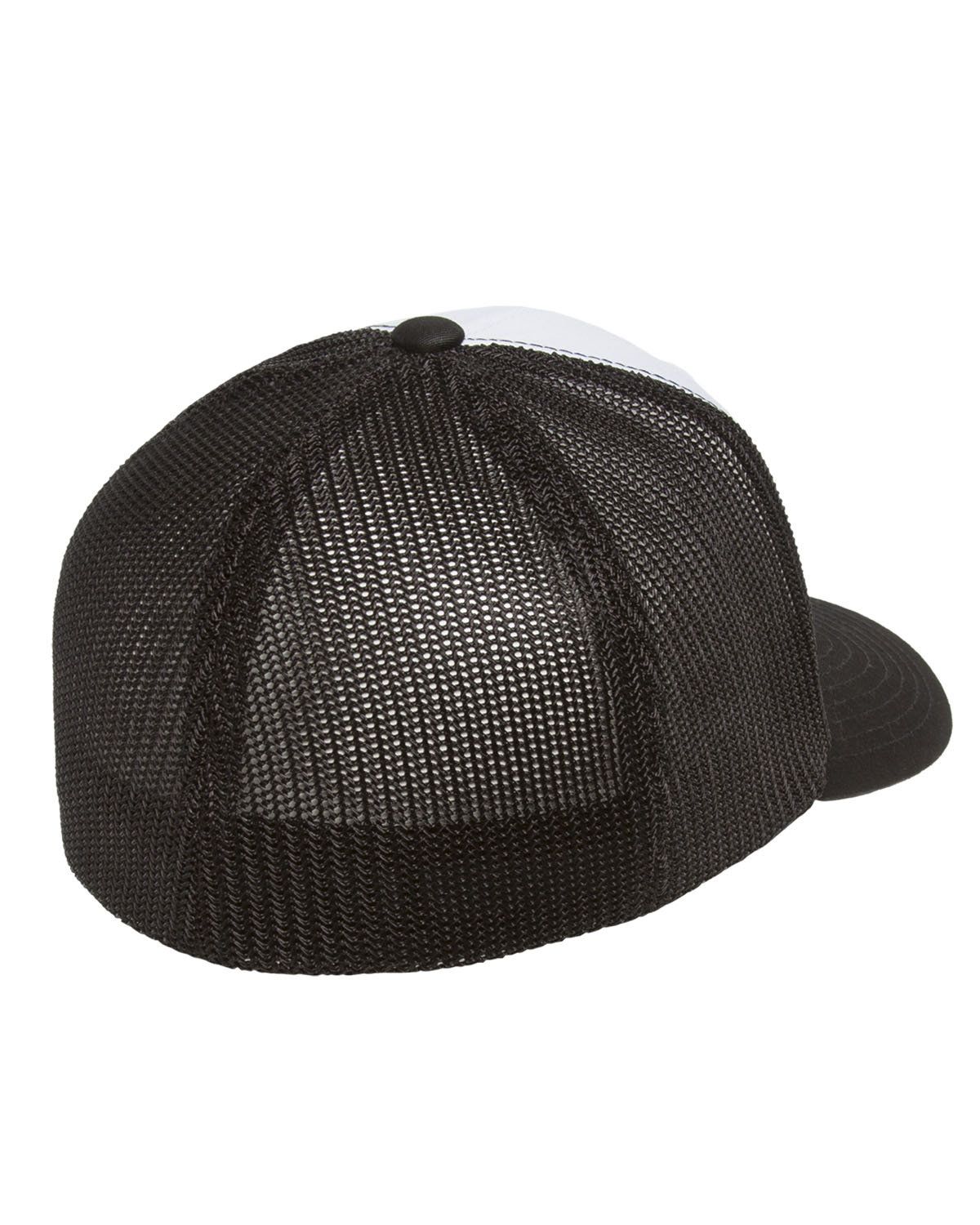 'Yupoong 6511W Men's Flexfit Trucker Mesh Cap with White Front Panels'